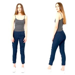 🚫 SOLD | Prairie Underground Ruched Denim Jeans Size Small